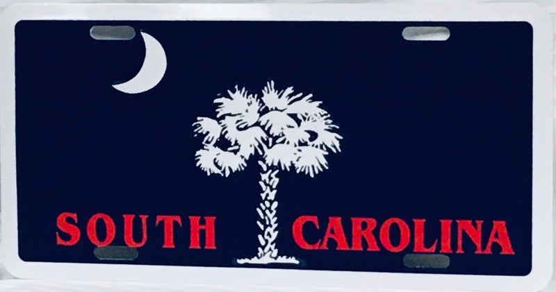 South Carolina Original State Flag License Plate Blue