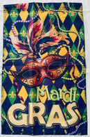 Mardi Gras 12"x18" 100D ROUGH TEX® Garden Flag