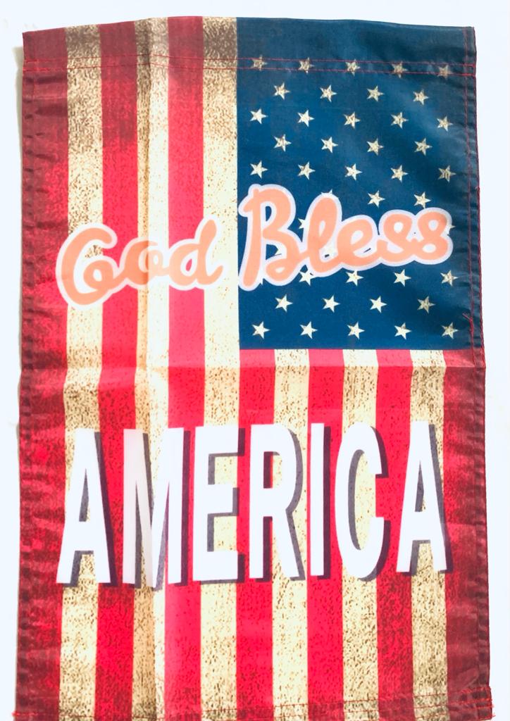 God Bless America 12"x18" 100D ROUGH TEX® Garden Flag