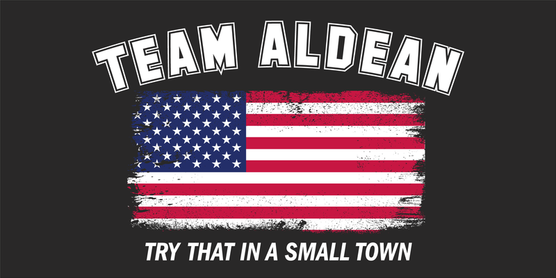 Team Aldean Try That in a Small Town Bumper Sticker Republican Made U.S.A. Trump American Flag
