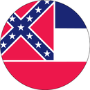 Mississippi Round Circle Official License Plate Bumper Sticker