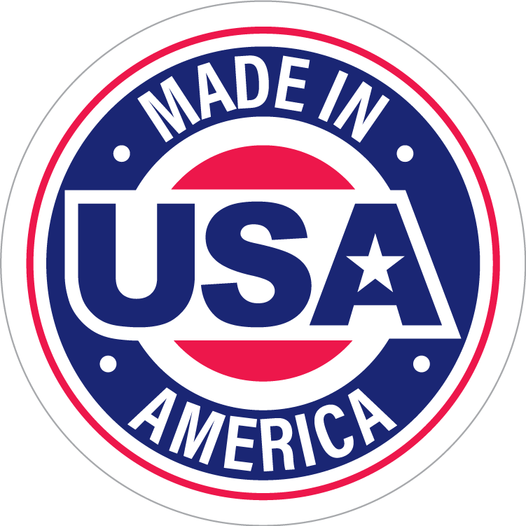 Made In USA America Circle Bumper Stickers American Made in U.S.A. 2.5" Diameter