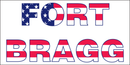 Fort Bragg American Flag Bumper Stickers Made in USA