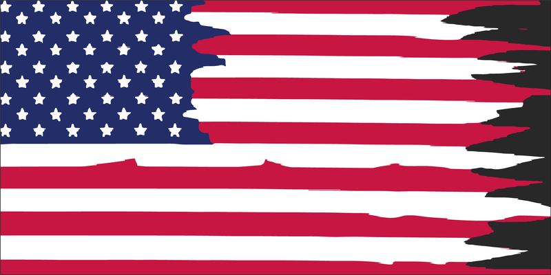 USA Distressed American Flag Bumper Sticker