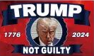 Trump Mugshot 1776 2024 Not Guilty Red 3'X5' Flag ROUGH TEX® 100D