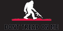 Bigfoot Don't Tread On Me Black Sasquatch Bumper Stickers