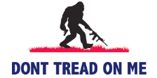 Bigfoot Don't Tread On Me Sasquatch White Bumper Sticker