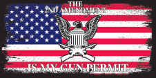 The 2nd Amendment Is My Gun Permit Bumper Sticker