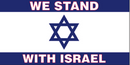 We Stand With Israel Bumper Sticker American Made in USA Israeli Support