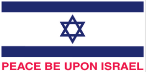 Peace Be Upon Israel Bumper Sticker American Made in USA Israeli Flag Prayer Decal