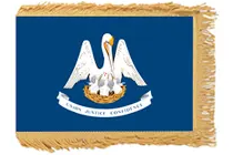 United States of America 3'x5' Embroidered Polyester Flag with Gold Fringe