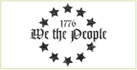 1776 We The People Stars Bumper Sticker