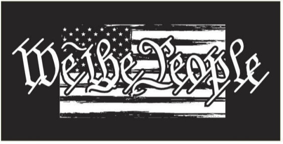 We The People USA Bumper Sticker Blackout American Made in U.S.A.