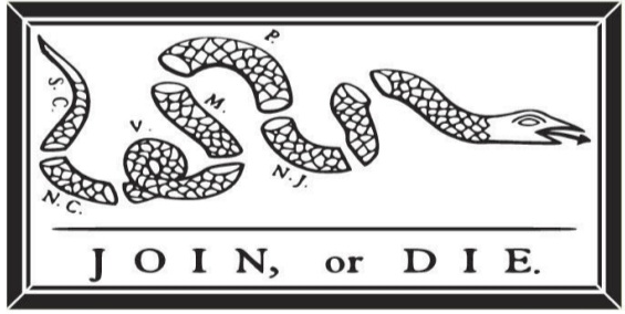 Join Or Die Bumper Sticker