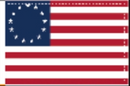 Betsy Ross 12"x18" Stick Flag ROUGH TEX® 24" Wooden Staff