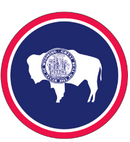 Wyoming Circle Bumper Stickers Made in USA 2.5" American Western