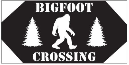 Bigfoot Crossing Sasquatch Bumper Stickers Made in USA