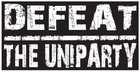 Defeat The Uniparty Bumper Stickers Made in USA American Freedom Libertarian