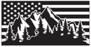 USA Mountains Bumper Stickers Made in USA American Outdoors Blackout