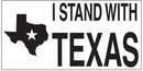 I Stand With Texas Map Bumper Stickers Made in USA American Solidarity