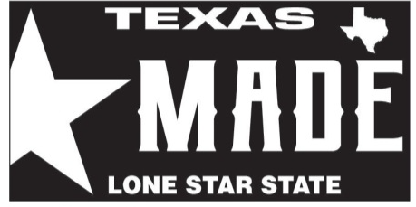 Texas Made Lone Star State Bumper Stickers Made in USA Blackout Native