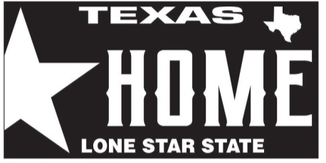Texas Home Lone Star State Bumper Stickers Made in USA Blackout