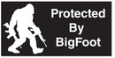 Protected By Bigfoot Bumper Stickers Made in USA Sasquatch NRA