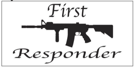 First Responder M4 Bumper Stickers Made in USA NRA 2A