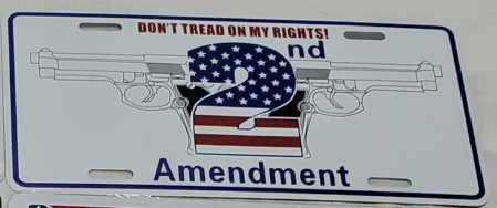 2nd Amendment Don't Tread On Me USA Embossed License Plate