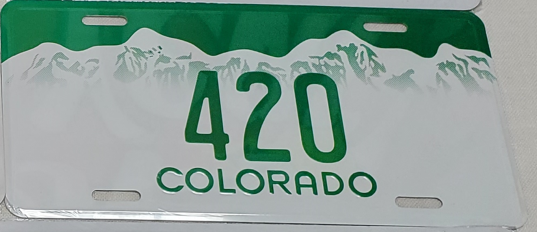420 Colorado Embossed License Plate