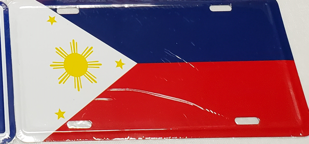 Philippines Flag Embossed License Plate