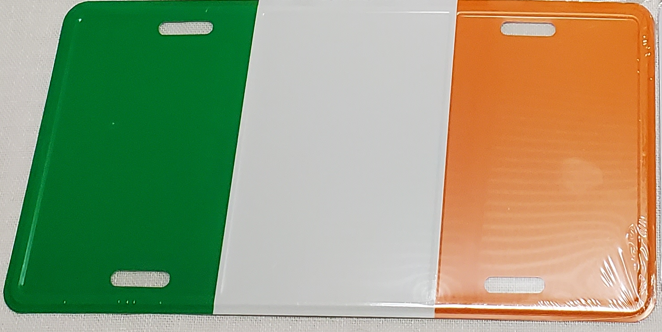 Ireland Flag Embossed License Plate