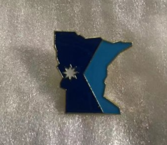 New Minnesota 2024 Map Lapel Pin