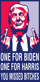 One For Biden One For Harris You Missed Bitches Bumper Stickers Made in USA SHIPS AFTER 8/17/2024