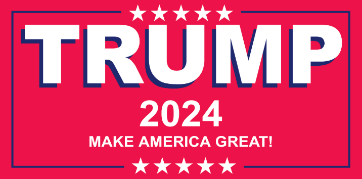 Trump 2024 Make America Great Red Bumper Stickers Made in USA