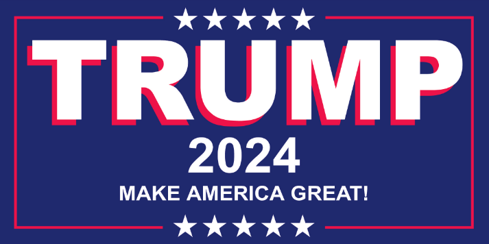 Trump 2024 Make America Great Blue Bumper Stickers Made in USA SHIPS AFTER 8/17/2024