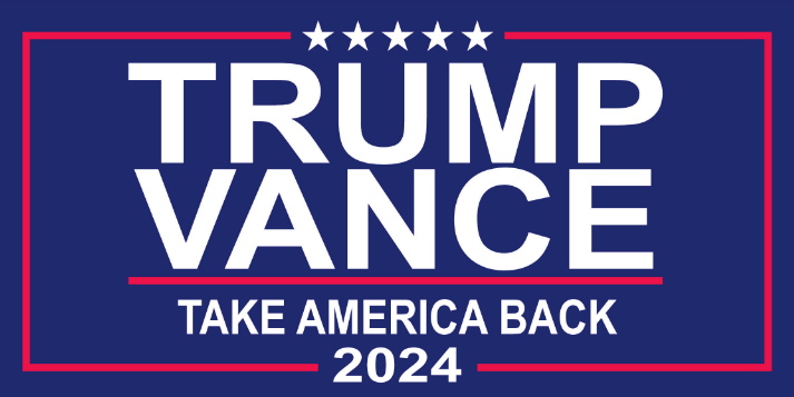 Trump Vance Take America Back 2024 Bumper Stickers Made in USA 100% American