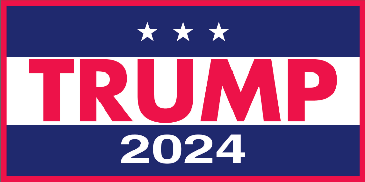 Trump 2024 3 Stars Bumper Stickers Made in USA SHIPS AFTER 8/17/2024