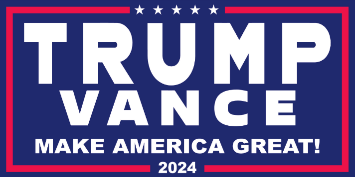 Trump Vance Make America Great 2024 Bumper Stickers Made in USA