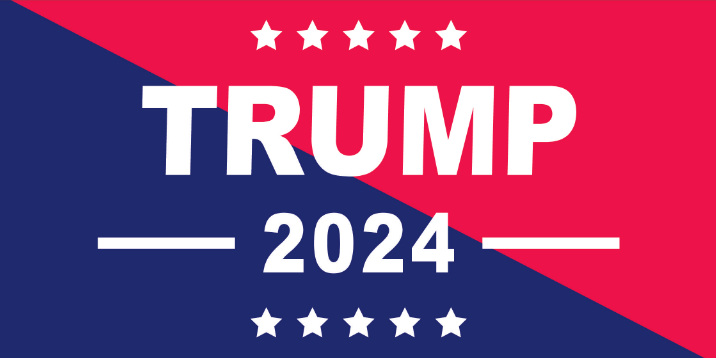 Trump 2024 Blue & Red Bumper Stickers Made in USA SHIPS AFTER 8/17/2024