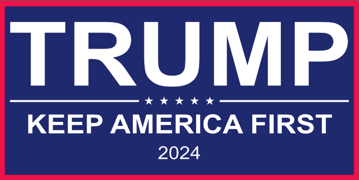 Trump Keep America First 2024 Bumper Stickers Made in USA SHIPS AFTER 8/17/2024