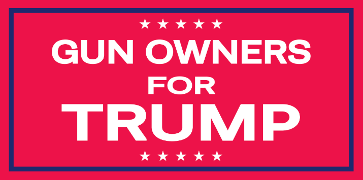 Gun Owners For Trump Bumper Stickers Made in USA SHIPS AFTER 8/17/2024