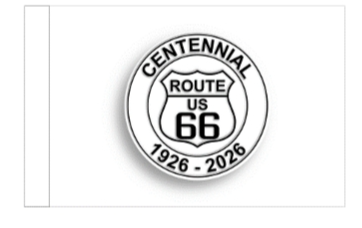 Route 66 Centennial 1926 2026 12"x18" Car Flag ROUGH TEX® Knit Double Sided