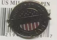 US Military Round Lapel Pin