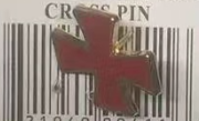 Knight Templar Cross Lapel Pin Crusader Iron Honor