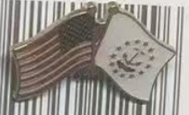 USA & Rhode Island Friendship Lapel Pin