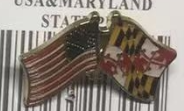 USA & Maryland Friendship Lapel Pin