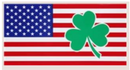 USA American Ireland Shamrock Bumper Stickers Made in USA
