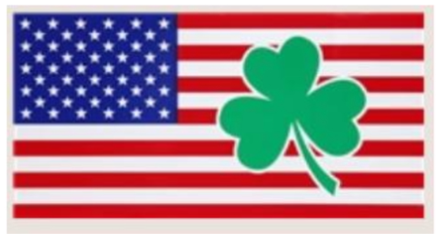 USA American Ireland Shamrock Bumper Stickers Made in USA