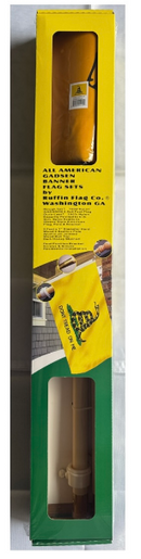 All American Gadsden Banner 5' Foot 1" Diameter Hard Wood Flag Pole Set Wood Ball Top Kit